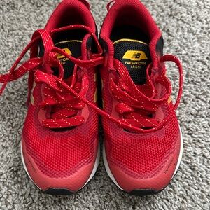 New Balance Kids Red and Yellow Sneakers